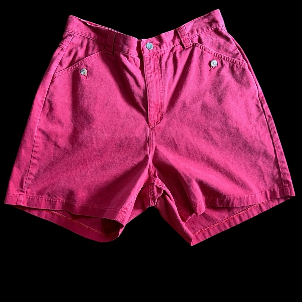 High Waist Faded Red Shorts